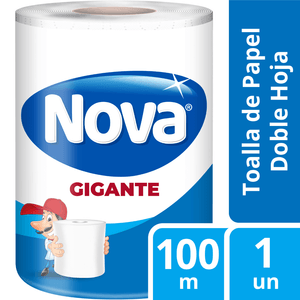 Toalla de Papel Nova Doble Hoja Gigante 1 un 100 mt