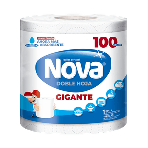 Toalla de Papel Nova Doble Hoja Gigante 1 un 100 mt