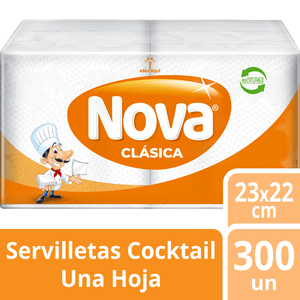 Servilletas Nova Clasica Pack Familiar Cocktail 300 un