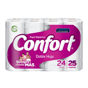 Papel Higiénico Confort Doble Hoja  24 un 25 mt
