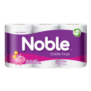 Papel Higiénico Noble Doble Hoja  6 un 23 mt