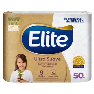 Papel Higiénico Elite Doble Hoja Ultra 9 un 50 mt