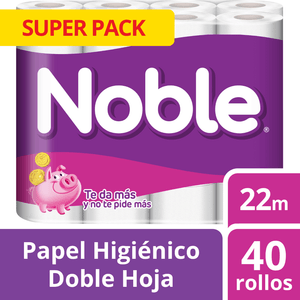 Papel Higiénico Noble Doble Hoja 40 un