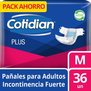 Pañales de Adulto Cotidian Plus Incontinencia Fuerte 36 u M