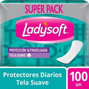 Protector Diario Ladysoft Protección Ultradelgada Tela Suave 100 un
