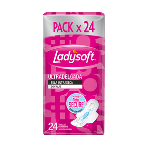 Toalla Femenina Ladysoft Ultradelgada Tela Ultraseca 24 un