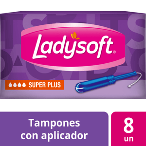 Tampones Ladysoft Super Plus Flujo Intenso 8 un