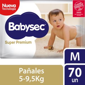 Pañales de Bebé Babysec Super Premium Cuidado Total 70 un M