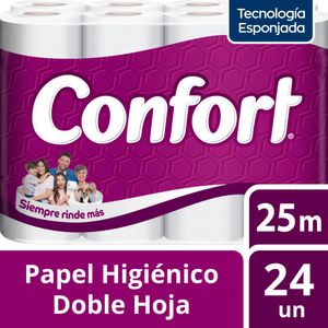 Papel Higiénico Confort Doble Hoja  24 un 25 mt
