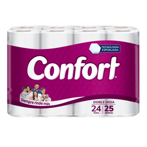 Papel Higiénico Confort Doble Hoja  24 un 25 mt
